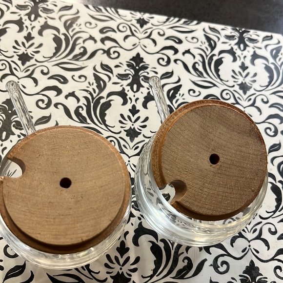 🎉HP🎉Vintage Jam Set Glass & Wood - Picture 7 of 8